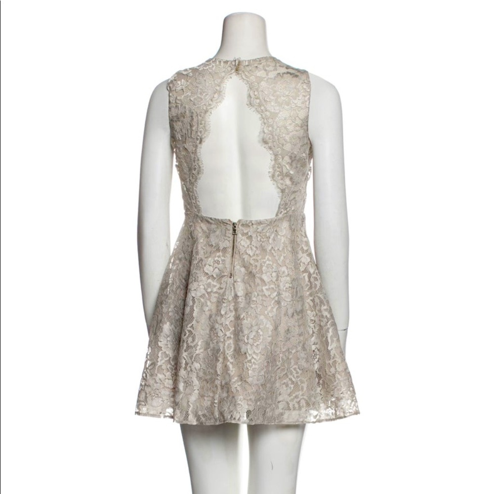 Alice and Olivia Grey Scoop Neck Dress